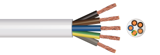 3185B 5 Core Round Flexible Low Smoke Zero Halogen Cable